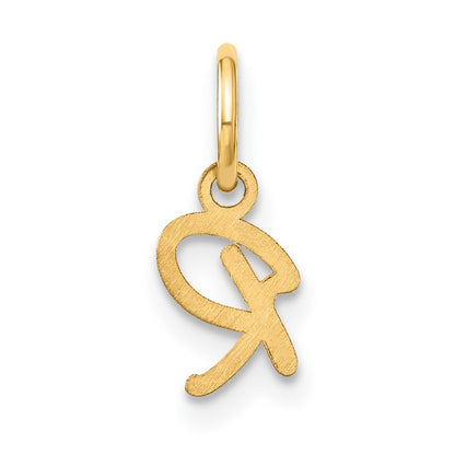 10k Upper Case Script Letter R Initial Charm