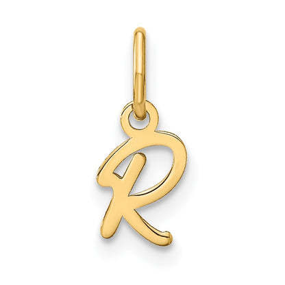 10k Upper Case Script Letter R Initial Charm