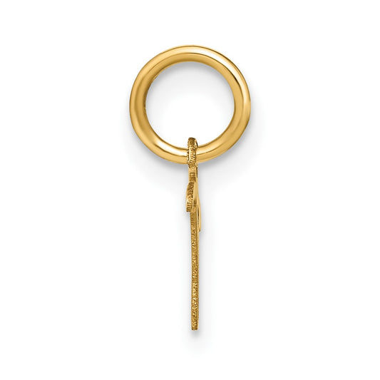 10k Upper Case Script Letter T Initial Charm