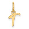 10k Upper Case Script Letter T Initial Charm