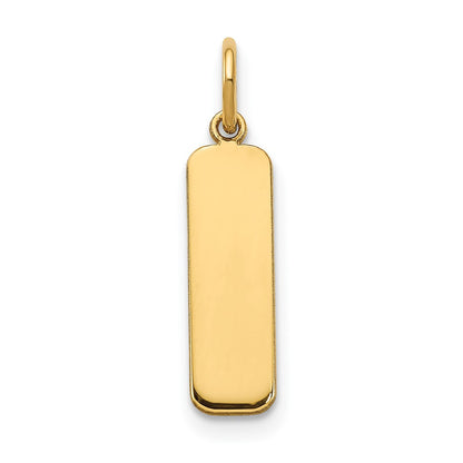 10k Yellow Gold Small Blank Bar Charm