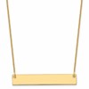 10k Yellow Gold Medium Blank Bar Necklace