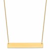 10k Yellow Gold Large Blank Bar Necklace