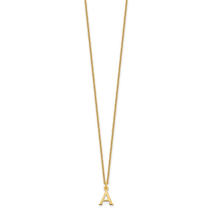 10k Cut-out Letter A Initial 18 inch Necklace