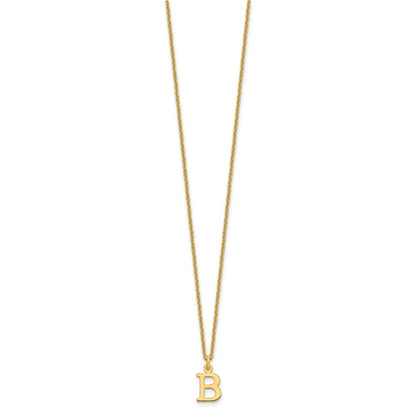 10k Cut-out Letter B Initial 18 inch Necklace