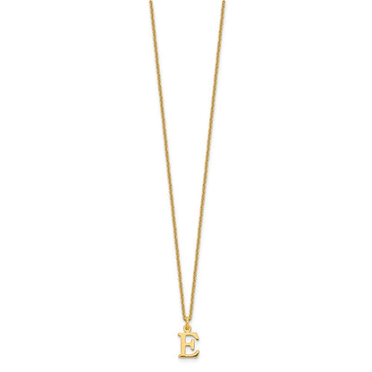 10k Cut-out Letter E Initial 18 inch Necklace
