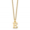 10k Cut-out Letter E Initial 18 inch Necklace