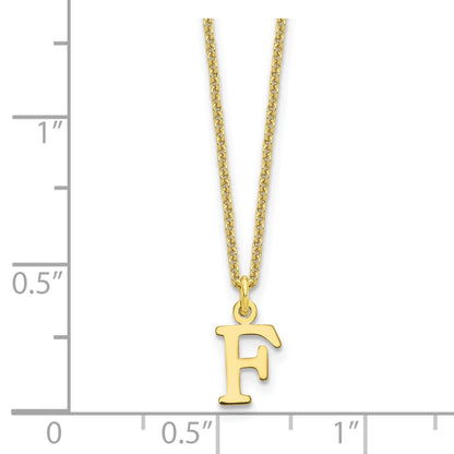 10k Cut-out Letter F Initial 18 inch Necklace