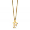10KY Cutout Letter F Initial Necklace