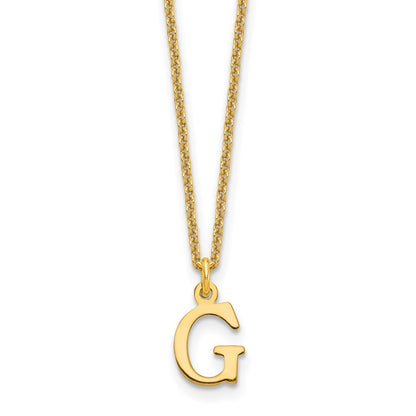 10k Cut-out Letter G Initial 18 inch Necklace