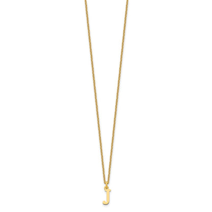 10k Cut-out Letter J Initial 18 inch Necklace