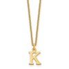 10k Cut-out Letter K Initial 18 inch Necklace