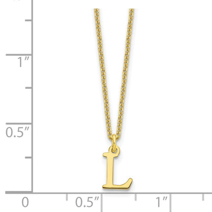 10k Cut-out Letter L Initial 18 inch Necklace