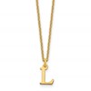 10k Cut-out Letter L Initial 18 inch Necklace