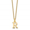 10KY Cutout Letter R Initial Necklace