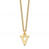 10k Cut-out Letter V Initial 18 inch Necklace
