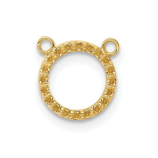 10k Open Circle Necklace w/out Chain Mounting