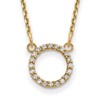 10k 1/15 carat Diamond Open Circle 18 inch Necklace