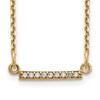 10k 1/20 carat Diamond Tiny Bar 18 inch Necklace