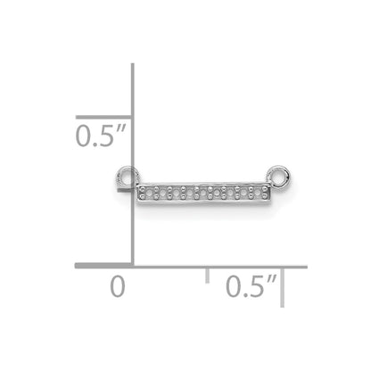 10k White Gold Tiny Bar Mounting Only