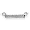 10k White Gold Tiny Bar Mounting Only