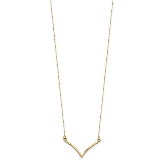 10k V-Shape 18 inch Necklace
