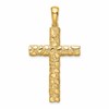 10K Large Nugget Cross Pendant