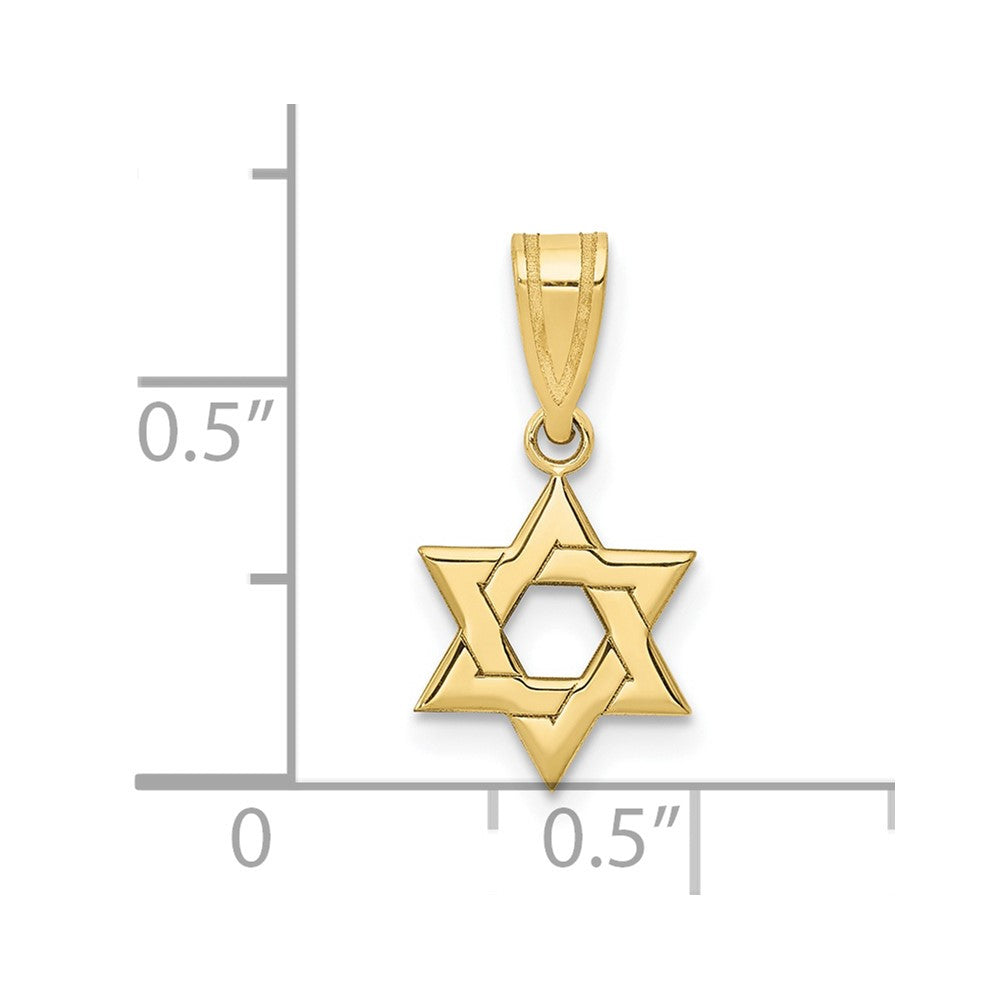 10k Small Star of David Pendant