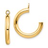 10k Polished Tube J-Hoop Earring Jackets