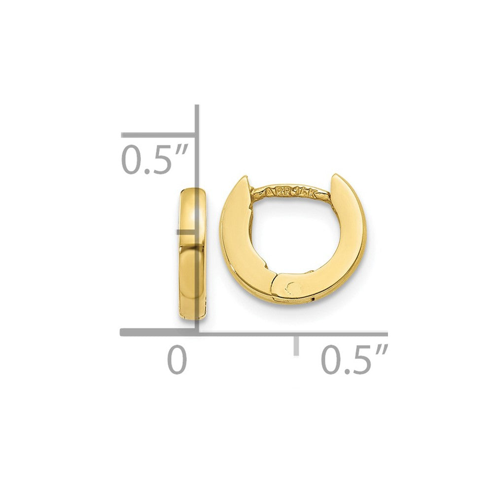 10k Polished Hinged Earrings
