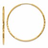 10k 1.25mm Diamond-cut Endless Hoop Earring