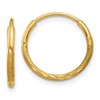 10k 1.25mm Diamond-cut Endless Hoop Earring