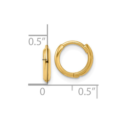 10k Polished Hinged Hoop Earrings