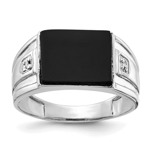 10K White Gold AA Diamond men's ring