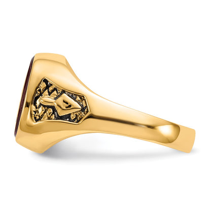 IB Goodman 10k Mens Polished and Textured Masonic Ring Mounting