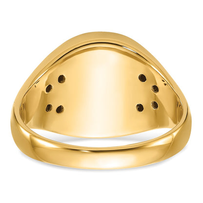 IB Goodman 10k Mens Polished and Textured Masonic Ring Mounting