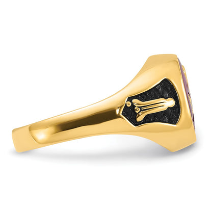 IB Goodman 10k Mens Polished and Textured Masonic Ring Mounting