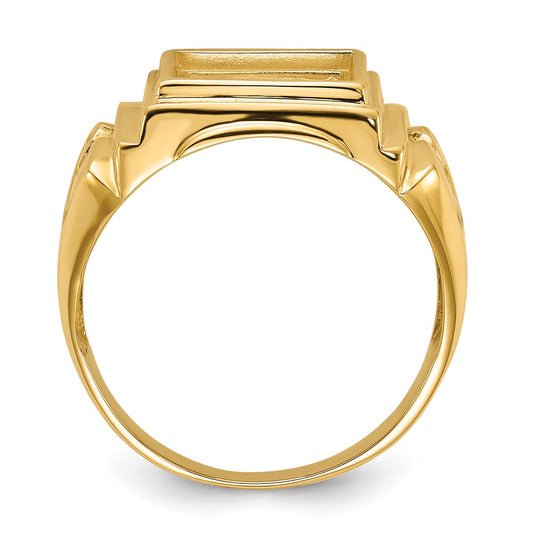 IB Goodman 10k Mens Polished and Textured Masonic Ring Mounting