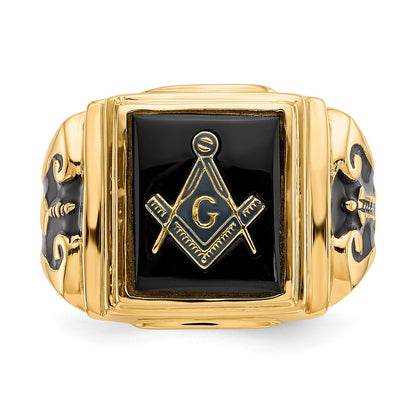 IB Goodman 10k Mens Polished and Textured Masonic Ring Mounting