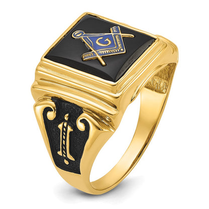 IB Goodman 10k Mens Polished and Textured Masonic Ring Mounting