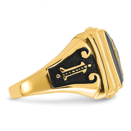 IB Goodman 10k Mens Polished and Textured Masonic Ring Mounting