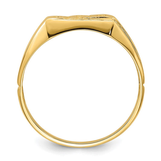 IB Goodman 10k Polished Etched Edges Holds 2-1.0mm Diamond DAD Ring Mounting