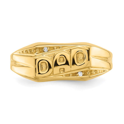 IB Goodman 10k Polished Etched Edges Holds 2-1.0mm Diamond DAD Ring Mounting