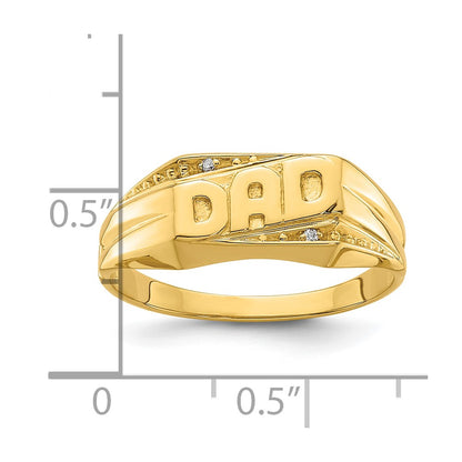 IB Goodman 10K Mens AA Diamond DAD Ring