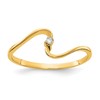 10k Polished Holds 1-1.4mm Diamond Ring Mounting
