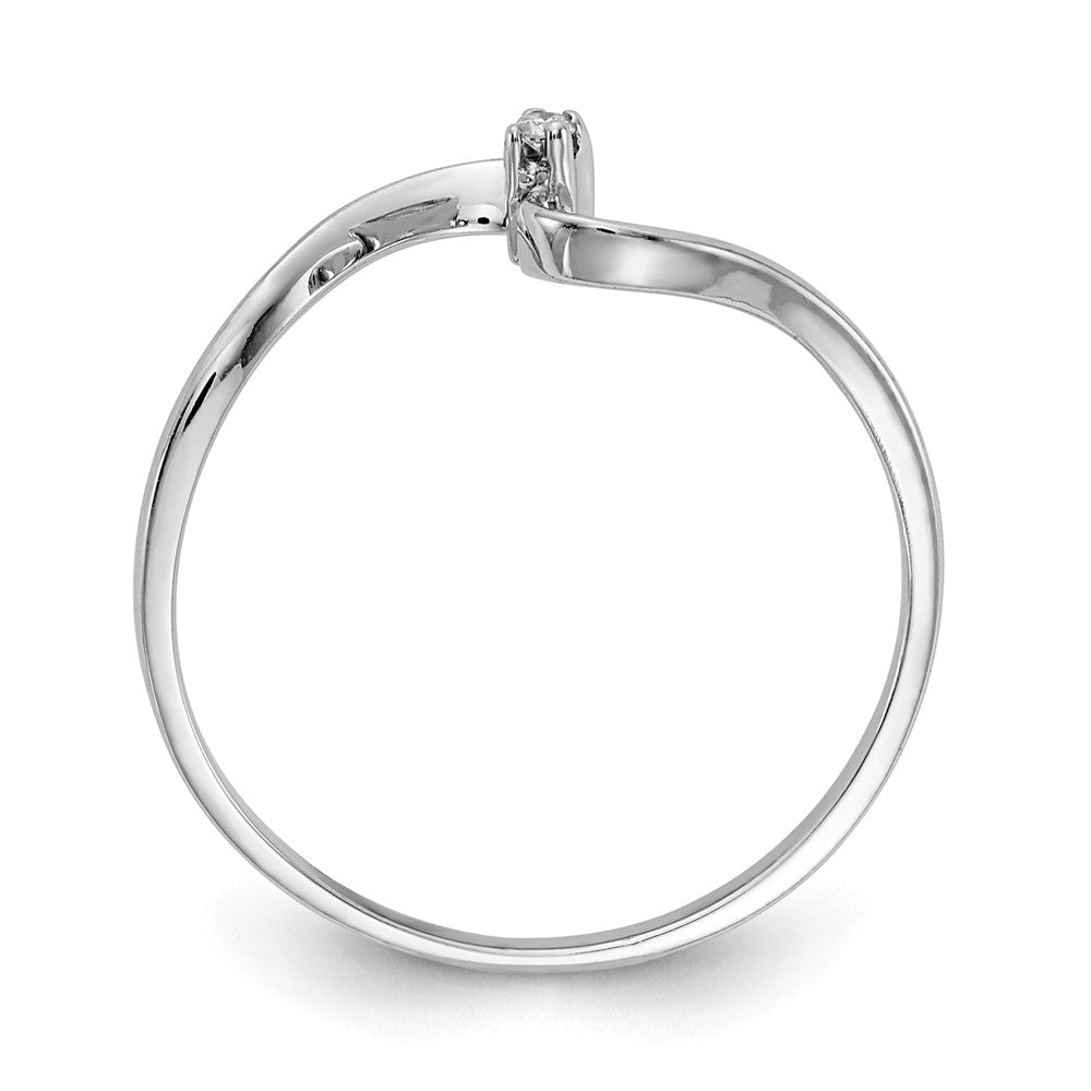 10K White Gold Holds 1-1.4mm Diamond Ring Mounting