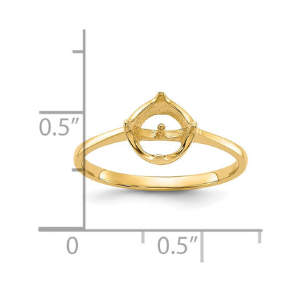 10K Holds 6.5mm Pearl Ring Mounting