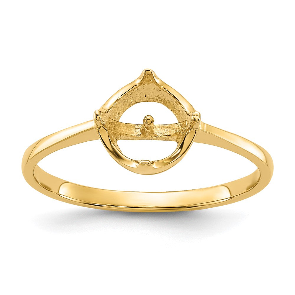 10K Holds 6.5mm Pearl Ring Mounting