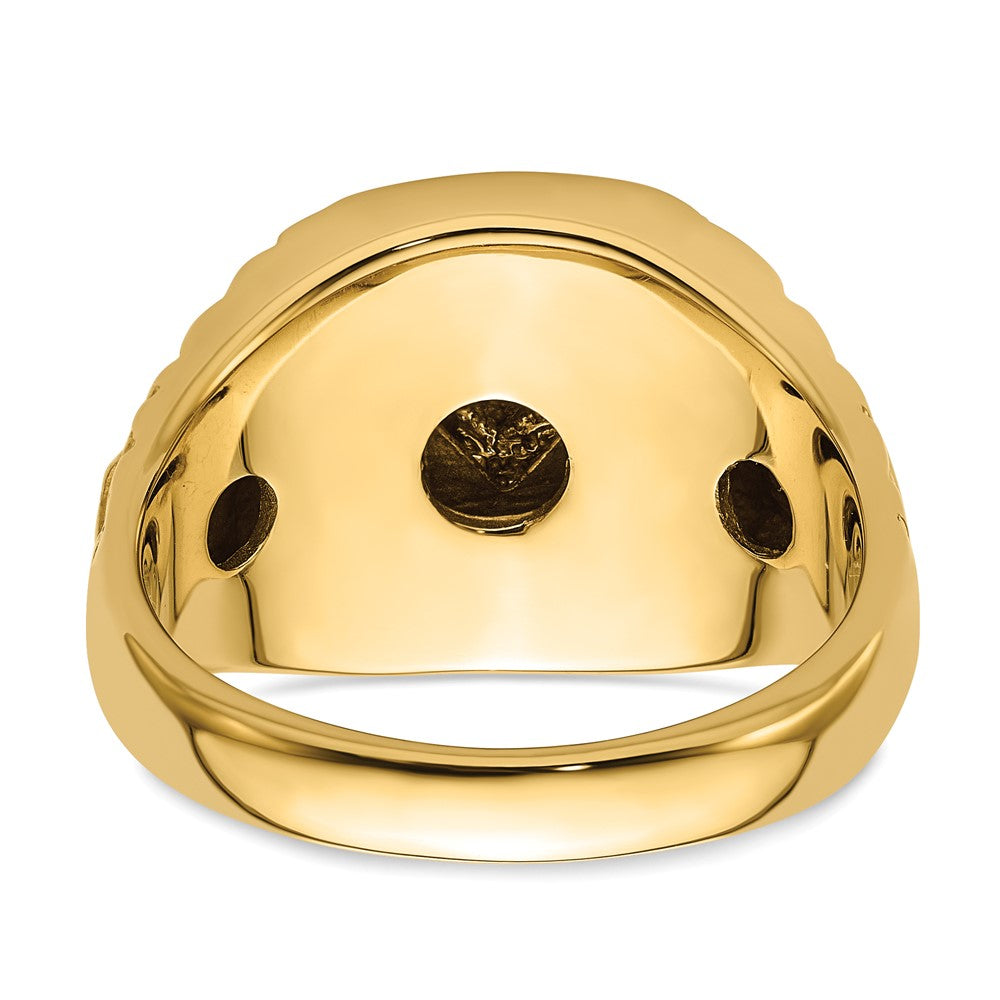 IB Goodman 10k Polished and Nugget Texture Masonic Ring Mounting