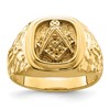 IB Goodman 10k Polished and Nugget Texture Masonic Ring Mounting